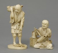 Lot 658 - Two ivory figures