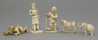 Lot 679 - Five various ivory figures