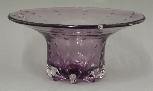 Lot 1098 - An Whitefriars amethyst glass bowl