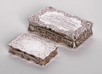 Lot 218 - A Victorian silver table snuff box