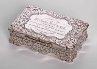 Lot 240 - A Victorian silver table snuff box