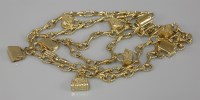 Lot 6 - A gold-plated handbag charm necklace