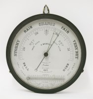 Lot 422 - A wall mounted barometer and thermometer