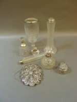 Lot 122 - Six silver mounted scent bottles