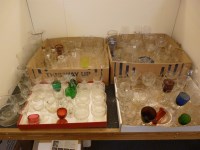 Lot 400 - Four boxes of various Victorian and later glassware