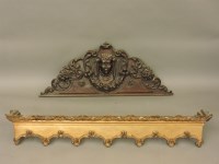 Lot 600 - A Victorian carved oak cresting