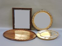 Lot 376 - An oval inlaid mahogany tray