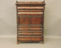 Lot 586 - A mid 19th century mahogany escritoire