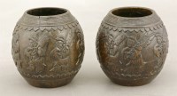 Lot 167 - A pair of carved Coconut Shells