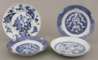 Lot 397 - A pair of underglaze blue dishes