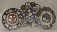 Lot 469 - Three cloisonne dishes