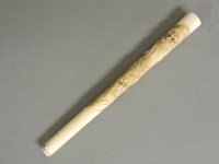 Lot 1210 - A 19th century Chinese ivory parasol handle