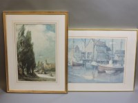 Lot 600 - Sidney Dennant Moss (1884-1946)
HARVEST WAGON WITH TREES AND CHURCH
Signed l.l.