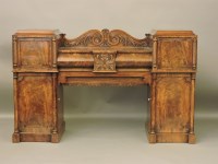 Lot 725 - A Victorian mahogany pedestal sideboard