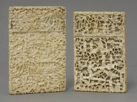 Lot 196 - Two Canton ivory Card Cases