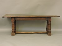 Lot 577 - A 17th century oak refectory table