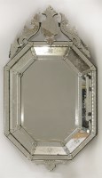 Lot 473 - A Venetian glass wall mirror