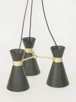 Lot 525 - A three-light hanging pendant