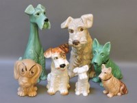 Lot 346 - Seven Sylvac dogs