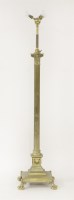 Lot 446 - A brass Corinthian column standard lamp