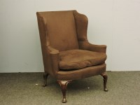 Lot 846 - A Georgian style wing armchair