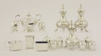 Lot 184 - A matched set of three silver casters