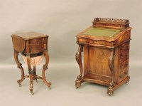 Lot 438 - A Victorian rosewood work table