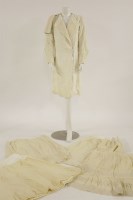 Lot 1183 - An early 20th century Marshall & Snelgrove cream moleskin evening coat