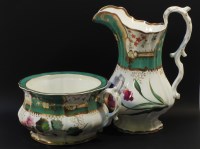 Lot 352 - A large hand painted Alcock jug