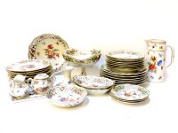 Lot 214 - A quantity of continental floral decorated porcelain