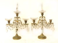 Lot 275 - A pair of gilt metal table candelabra