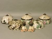 Lot 301 - A quantity of Tiffany style light fittings and shades