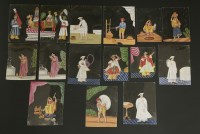 Lot 232 - Indian School: mica paintings
