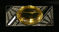 Lot 38 - A French Art Deco citrine