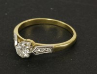 Lot 91 - A gold single stone diamond ring