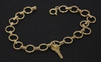 Lot 94 - A 9ct gold hoop and bar link bracelet