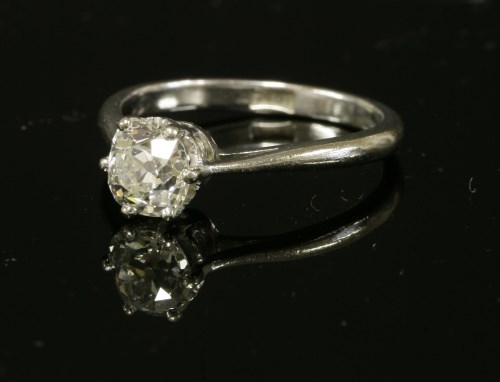 Lot 172 - A white gold single stone diamond ring