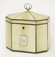 Lot 150 - A George III ivory tea caddy