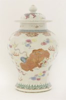 Lot 45 - A famille rose vase and cover
