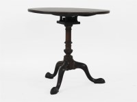 Lot 552A - A George III mahogany birdcage tea table