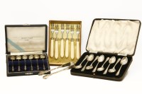 Lot 95 - A boxed set of six Birmingham silver apostle spoons