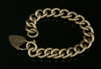 Lot 128 - A 9ct gold curb chain bracelet