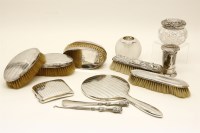 Lot 124 - A Quantity of silver backed brushes