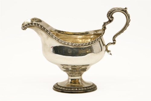 Lot 176 - A George III silver sauce boat