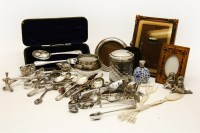 Lot 155 - An assortment of miscellaneous silver  and silver plated items