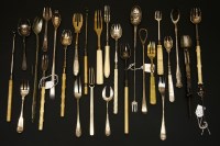 Lot 168 - A small collection of pickle forks and other cutlery