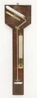 Lot 295 - A mahogany barometer