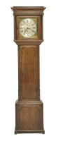 Lot 290 - A George III oak and mahogany crossbanded longcase clock