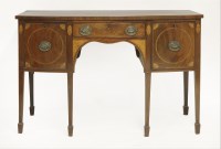 Lot 362 - A George III bow-fronted mahogany sideboard