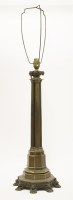 Lot 366 - A Victorian brass lamp